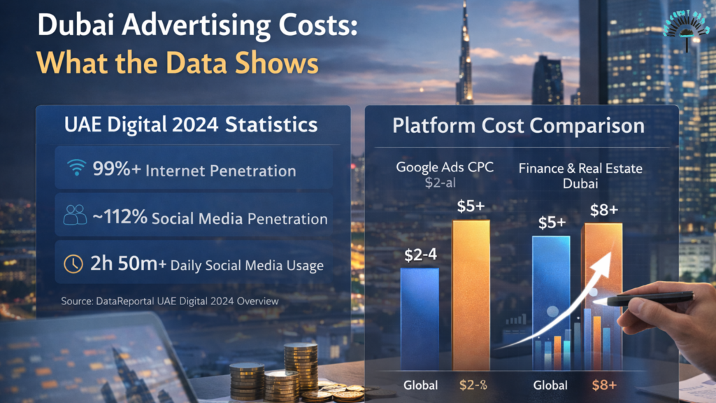 cost of advertising in Dubai platform breakdown